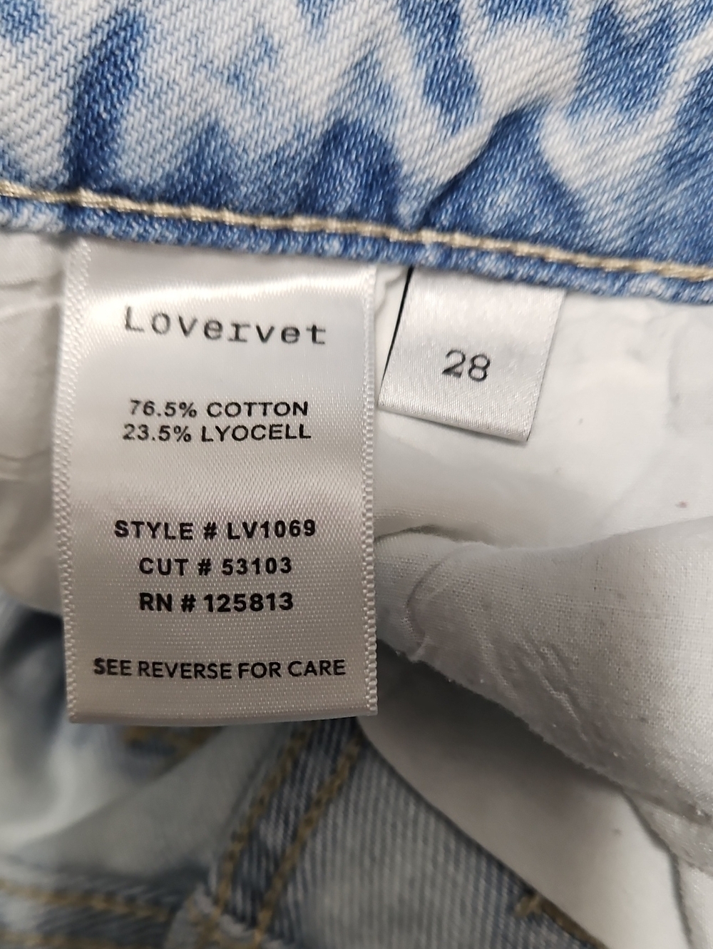 Lovervet 90's Vintage Super High-Rise  Distressed Straight-Leg Jeans-NWOT - Picture 11 of 11